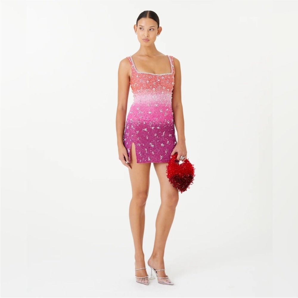 Clio Peppiatt Sunset Gradient Mini dress